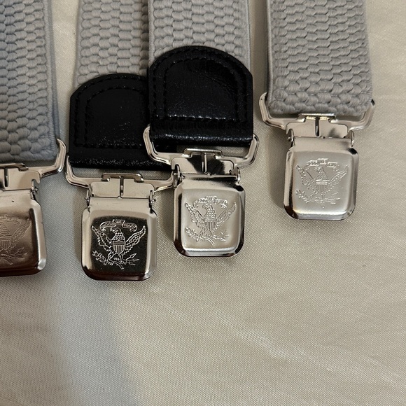 Elegant Navy and Gray Suspenders for Men - Picture 4 of 5